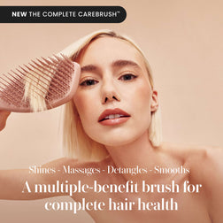 Model using the Tangle Teezer Complete Carebrush in Glazed Mocha