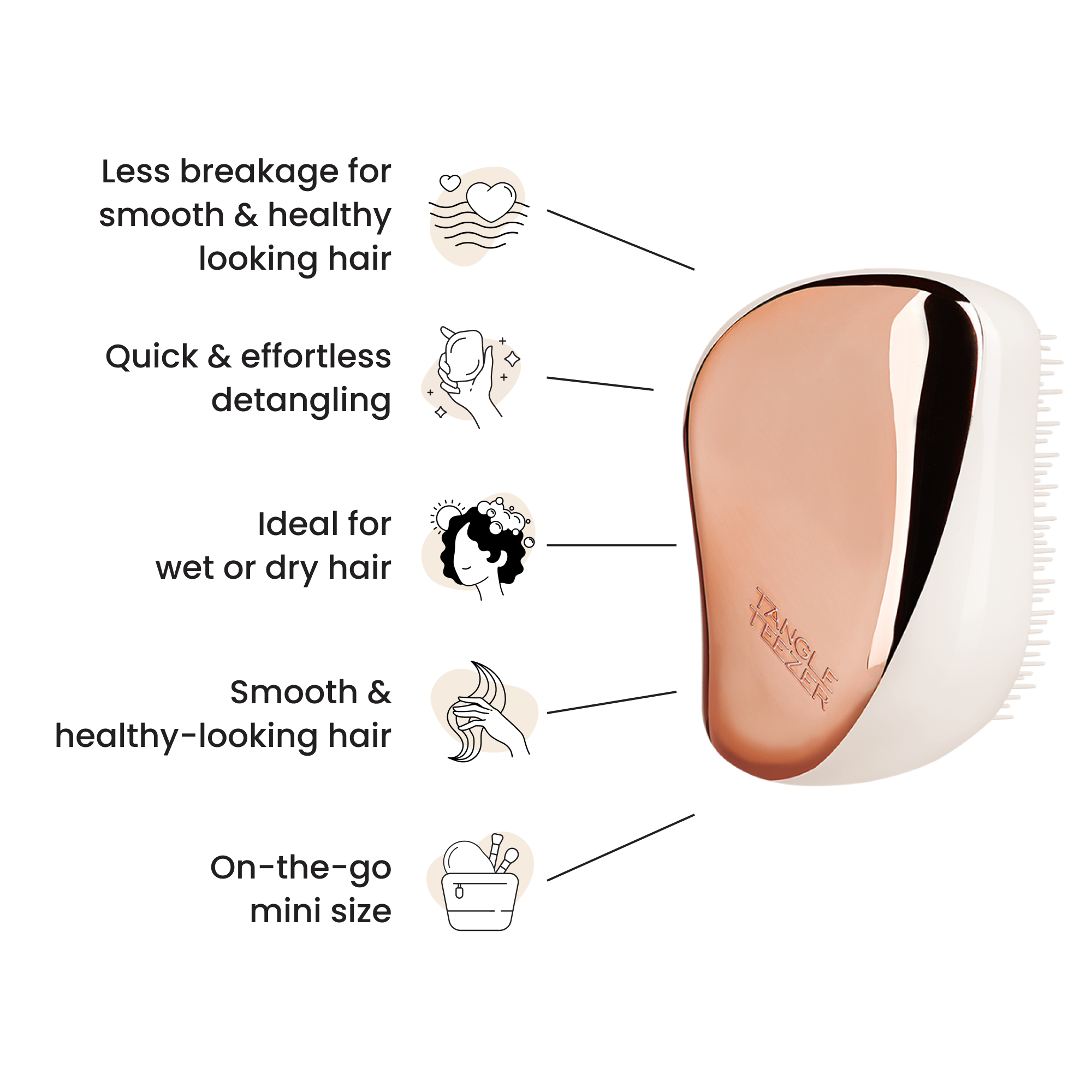 TANGLE TEEZER COMPACT Styler グレースグリッター : Tangle Teezer | The Compact Styler Detangling